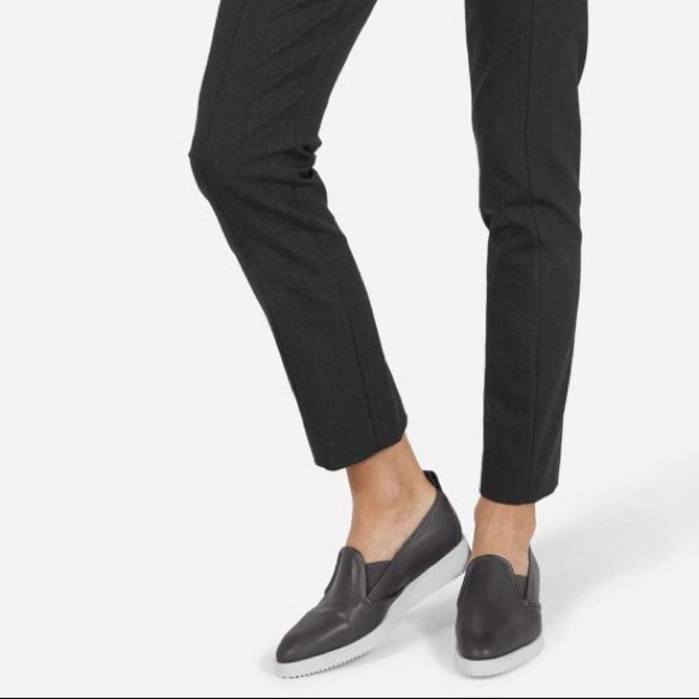 Everlane Charcoal Grey The Leather Street Shoe 8 - Picture 8 of 8